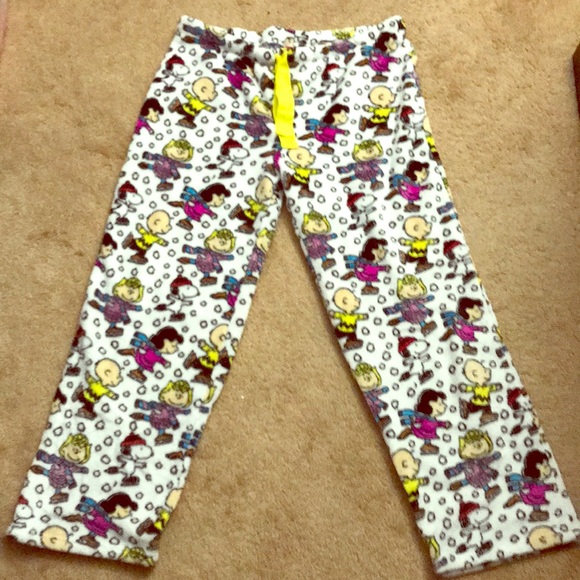Peanuts Other - Peanuts fleece drawstring pajama bottoms
